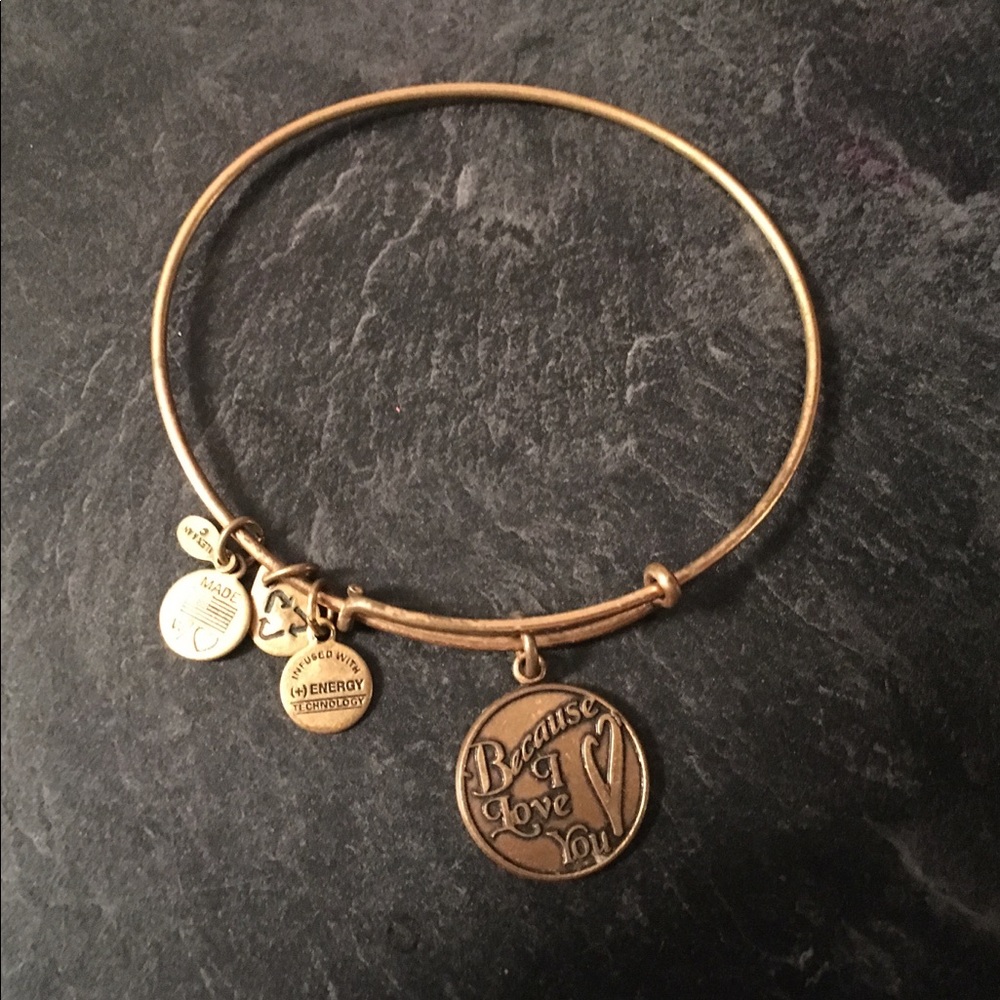 Gold “Because I Love You” Alex and Ani bracelet